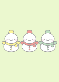 黄色赤緑:雪だるまトリオ着せかえ