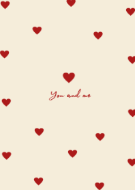 pattern heart =redbeige=