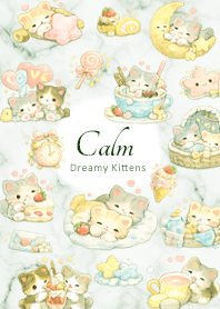 Fluffy Pastel Kitten Green