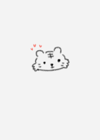 Cute baby tiger.White,Gray(Japan)
