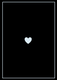 heart & frame - black aqua