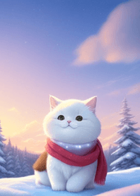 Cute cat in the snow 29F307