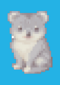 Koala Pixel Art Theme  Blue 04