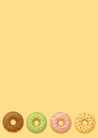 Colorful Donuts02 brown & yellow