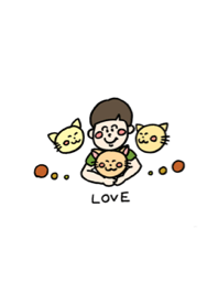 Boy and cat