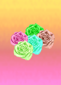 Rose flower bouquet Orange Yellow