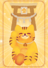 金運上昇★鳥居と招き猫