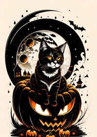 halloween cat 1a7002