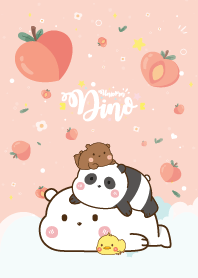 3Bear&Duck Cute Peach Kawaii