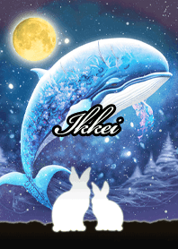 Ikkei Beautiful rabbit & whale