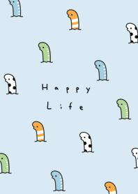 ちんあなご | 水色と白