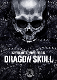 Speed metal bone fire Dragon skull 87