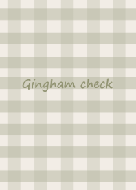 Gingham check #olivebeige