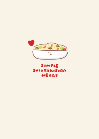 simple Salt fried noodles heart beige