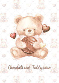 Teddy Bear & Chocolate 1 - White