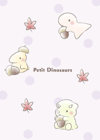 Petit Dinosaurs -Autumn- purple dot