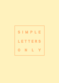 Simple letters only /yellow orange