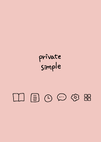 Private simple -smoked pink-