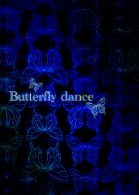 Butterfly dance -Blue neon-