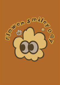 Flower Smiley Day Brown 05