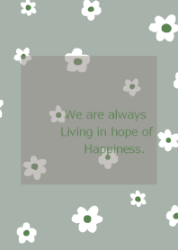 flower pattern / dustygreen gray