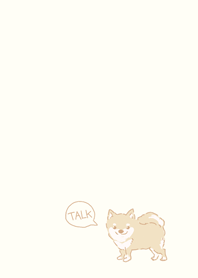 shibainu dog simple beige theme