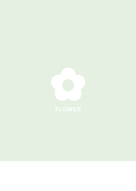 mini Flower//White&Dull Green 06
