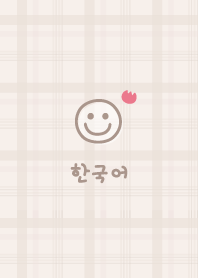 Korea Plaid<Tulips>beige
