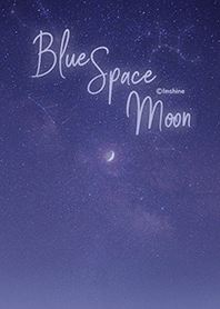 Blue space moon