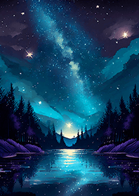 Beautiful starry night view#2642