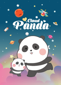 Panda Cloud Galaxy Blue