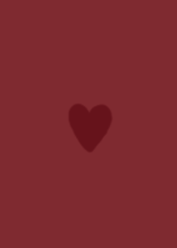 HEART -BROWN RED