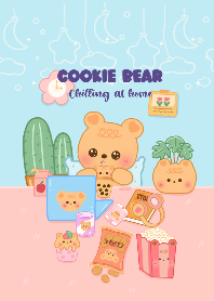 Cookie Bear: chilling at home