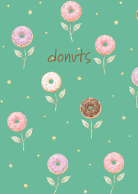 Donut Flower blue green