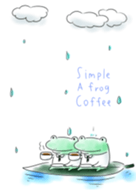 simple A frog coffee.