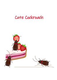 Cute cockroach-love cake