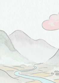 極簡山景默默