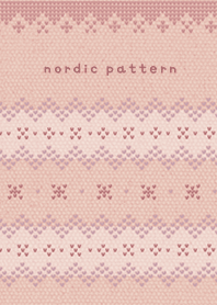 nordic pattern*pink-beige