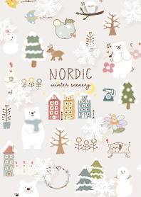 brown Scandinavian snow falling 03_2