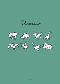 Blue Green : Monochrome dinosaur