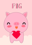 Simple Love Cute Pig Theme