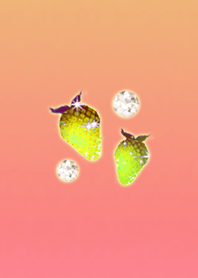 Golden lucky strawberry and jewelry