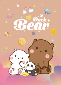 Bear&Duck Cloud Galaxy Brown