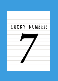 LUCKY NUMBER 7 NOTEBOOK/BLUE/YELLOW