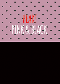 ピンク&ブラック 2 (ハート)