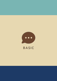 Basic// Navy&Brown/Dull Blue Green 08