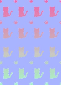 HAPPY GRADIENT CAT-BLUE PURPLE