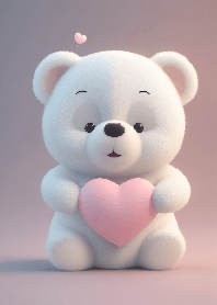 White Bear's Pink Heart