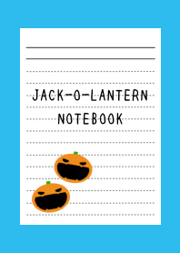 JACK-O-LANTERN NOTEBOOK-BLUE-GREENj