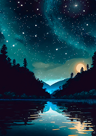 Beautiful starry night view#2569